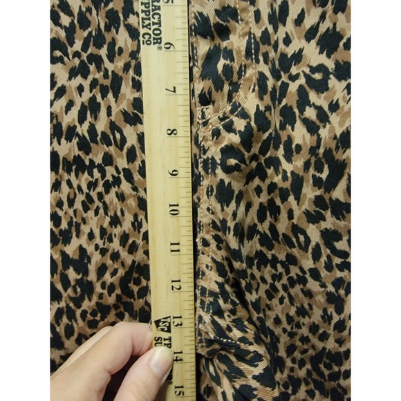 Terra & Sky Core Straight Leg‎ Demin Leopard Size 16W High Rise - Picture 5 of 8
